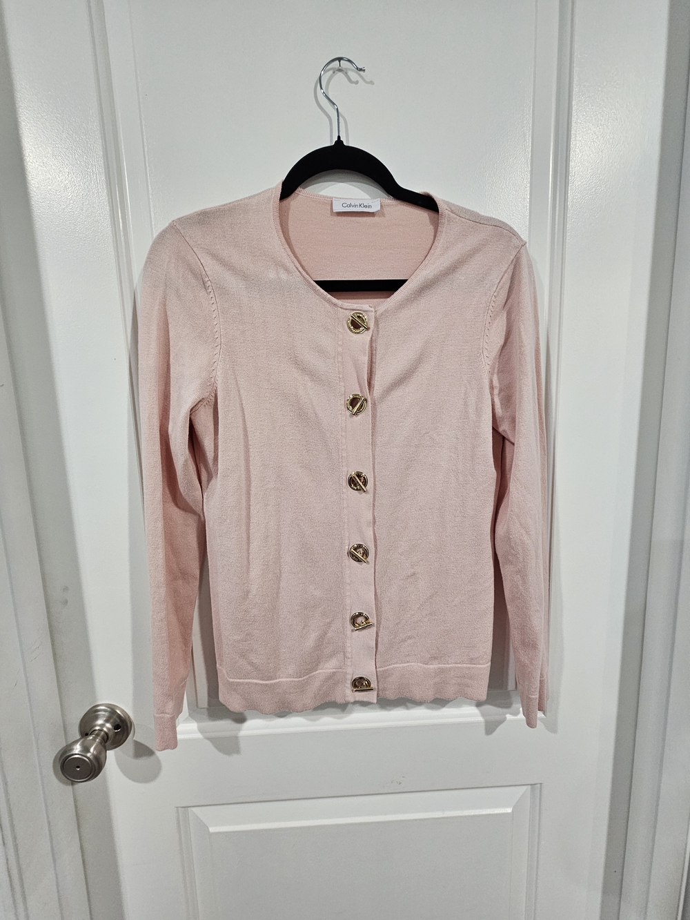 Calvin Klein Women's Pink Button-Front Cardigan Sweater